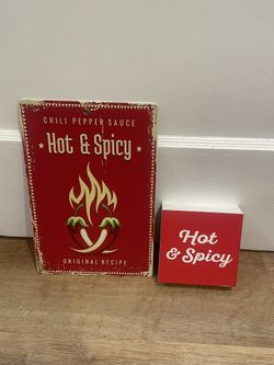 Food Display Signs Hot & Spicy