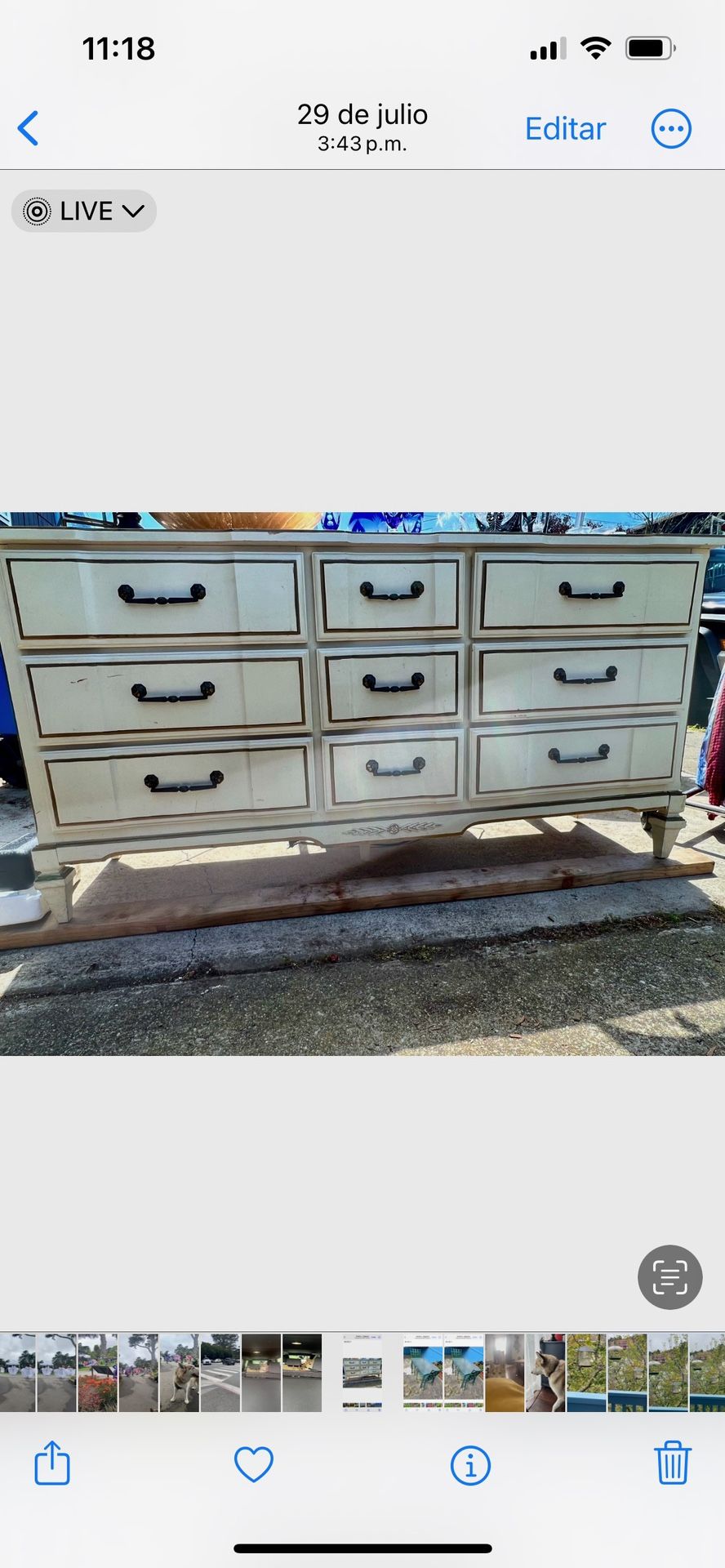 9 Drawer White Dresser