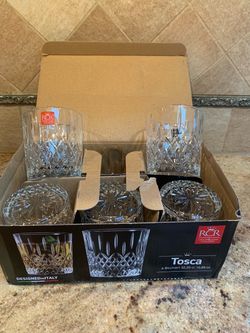 RCR Tosca Double Old Fashioned Tumbler Set of 6 - New