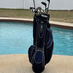 Precise 7 Way Blue Black Golf Bag Pine Meadow Pure Golf Set 