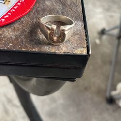 925 Silver Horseshoe Ring 50 OBO 