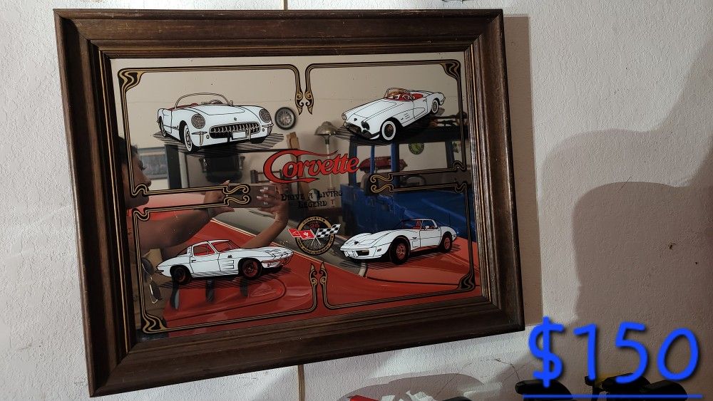 Classic Original Vintage Chevy Corvette Mirror Collectors Item