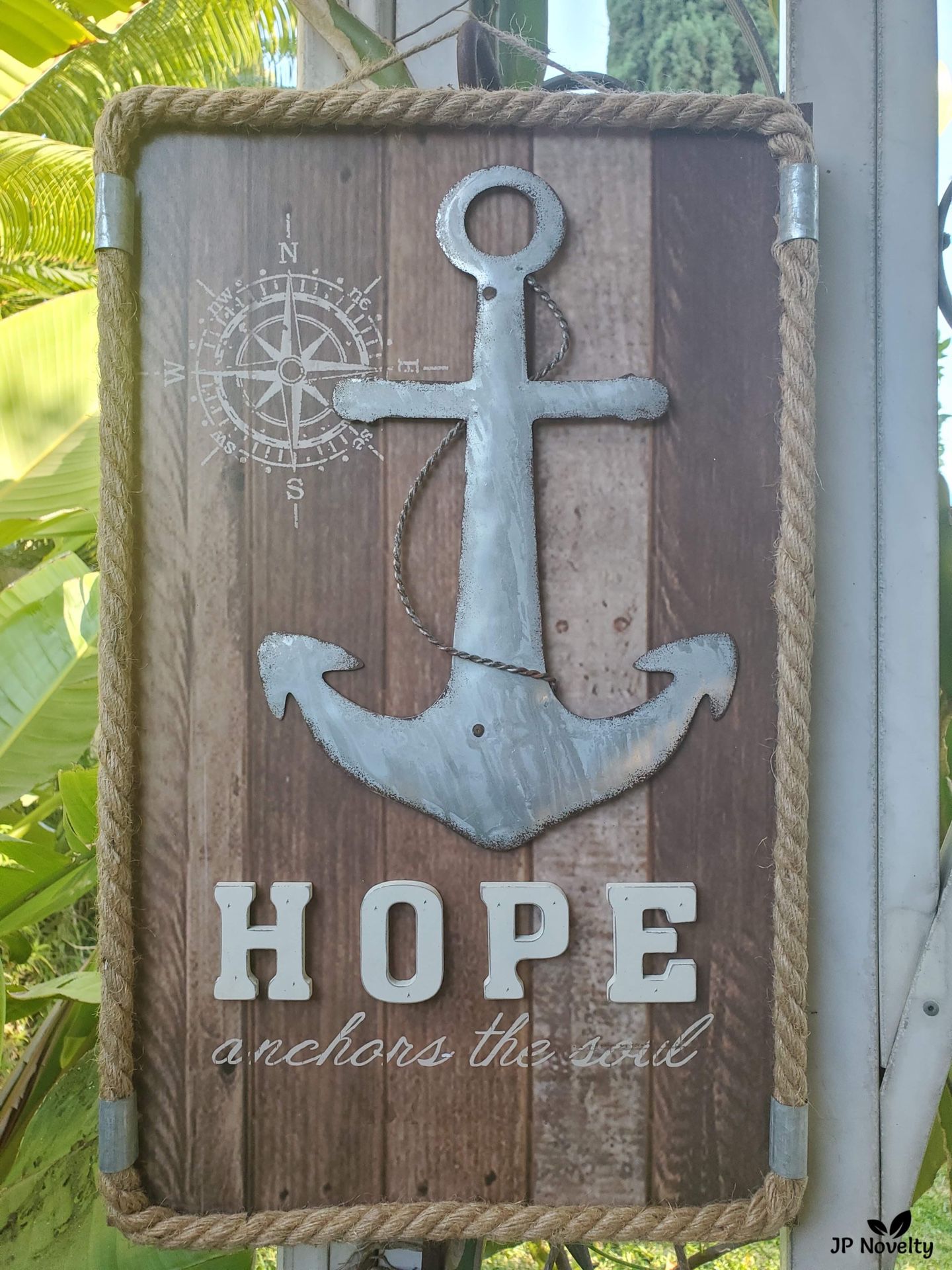 NEW-Large Metal Anchors The Soul - Wall Decor
