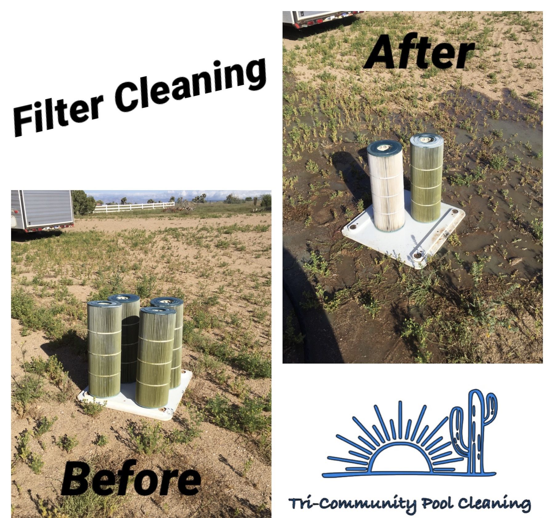 Pool filter cleaning