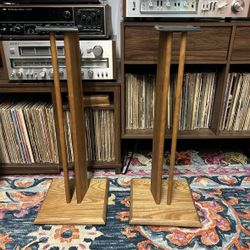 Real Wood Vintage Speaker Stands 