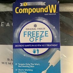 Compound W Freeze Off Remover, 8 Applications, White, 1 Count  - Brand New / Unopened 