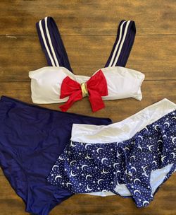 Sailor Moon 3pc Swimsuit Cosplay 