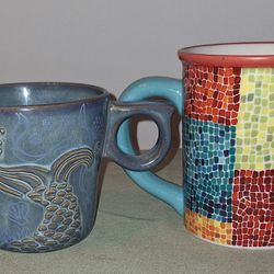 Starbucks Specialty Mugs-2014 Mermaid Tail, 2002 Multicolor Mosaic-$20.00 EACH
