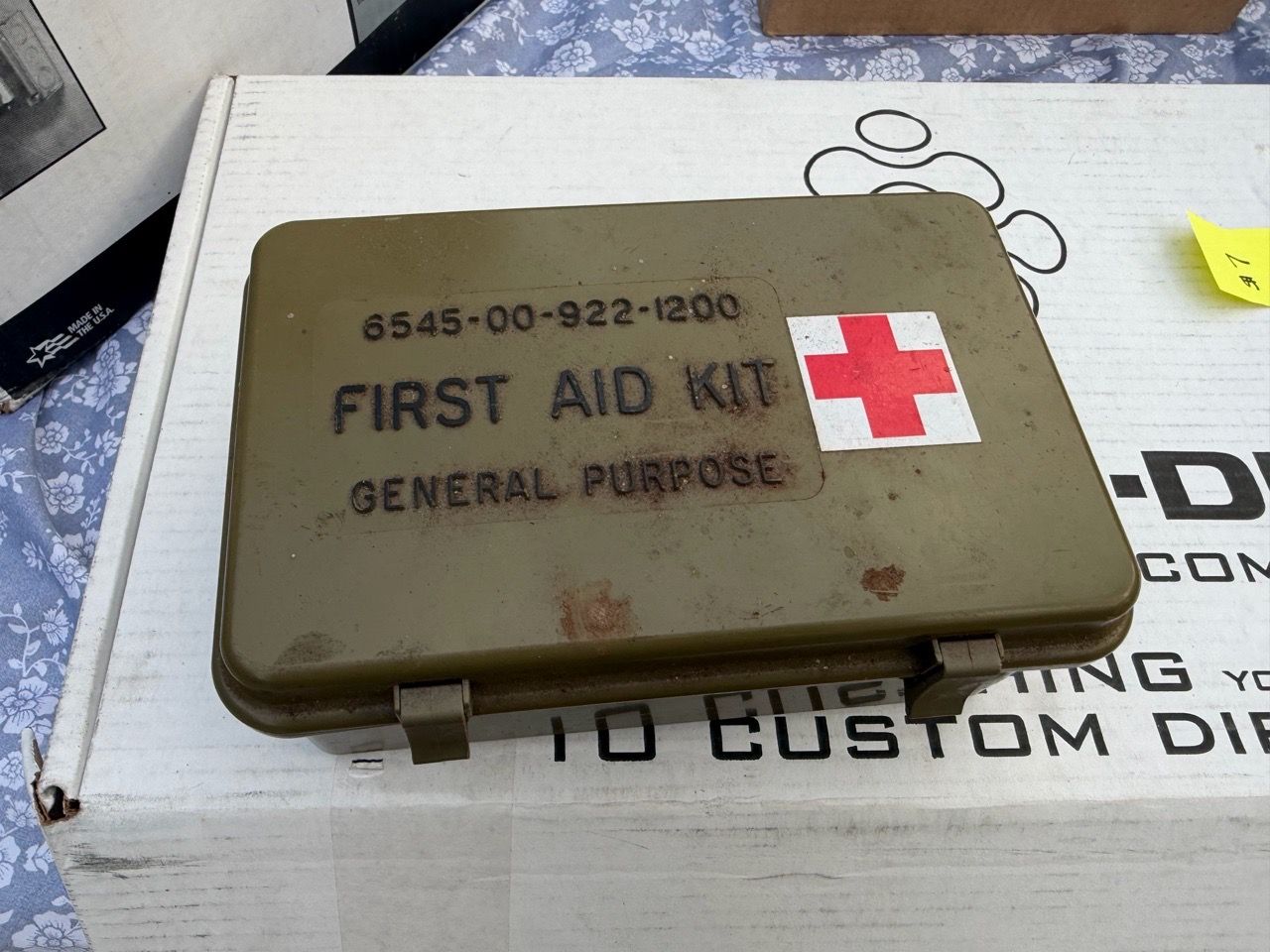 U.S. Military First Aid Kit – Olive Drab Case with Supplies & Shears ...