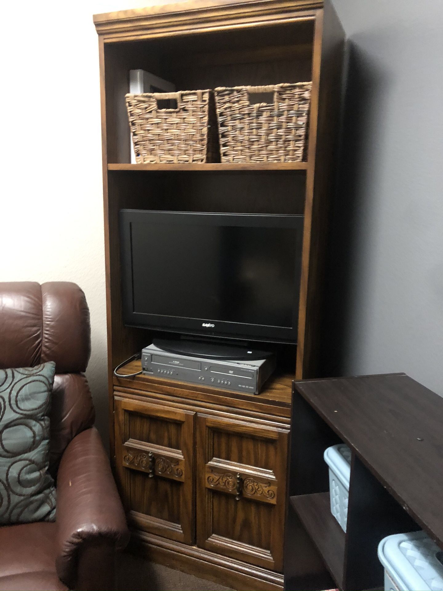 Brown Bookshelves/TV stand