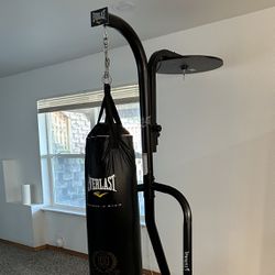 Everlast 100 Year Anniversary Boxing Bag Stand And Heavy Punching Bag