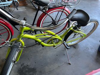 Lime Green Beach Cruiser Bicycle