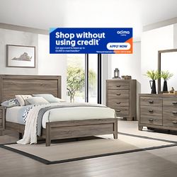4pcs Queen Bedroom Set With Orthopedic Mattress Included!!