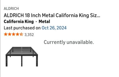 18" California King Metal Platform Frame only
