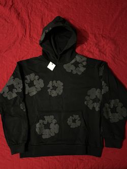 Denim Tears Charcoal On Black Hoodie Size L & M