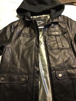 Hawke & Co OUTFITTERS LEATHER HOODIE Jacket