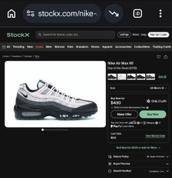 Nike Air Max 95
Day of the Dead (2019) Size 12 men's US