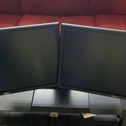 Dell 24” Inch Monitors With Dual Stand