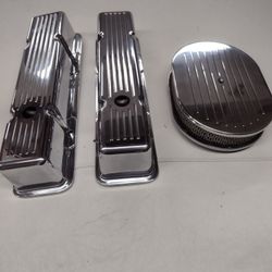 Fully Polished Billet Valve Covers And Air Cleaner