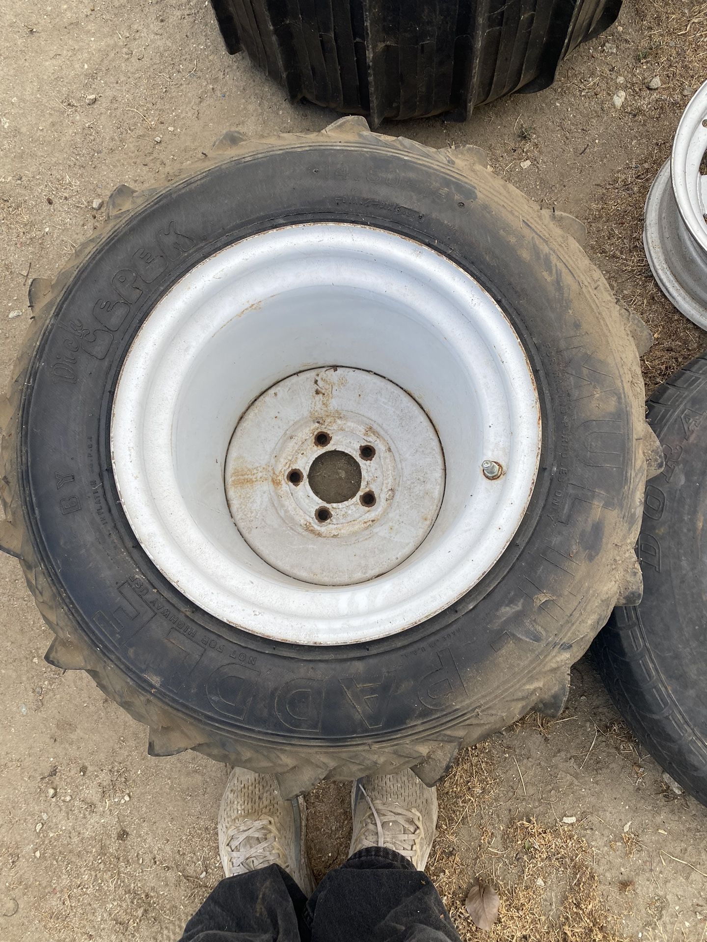 Five Lug Deep Rim With Paddle Tires