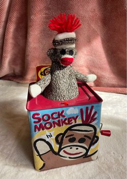 Schylling Sock Monkey Jack in The Box Toy