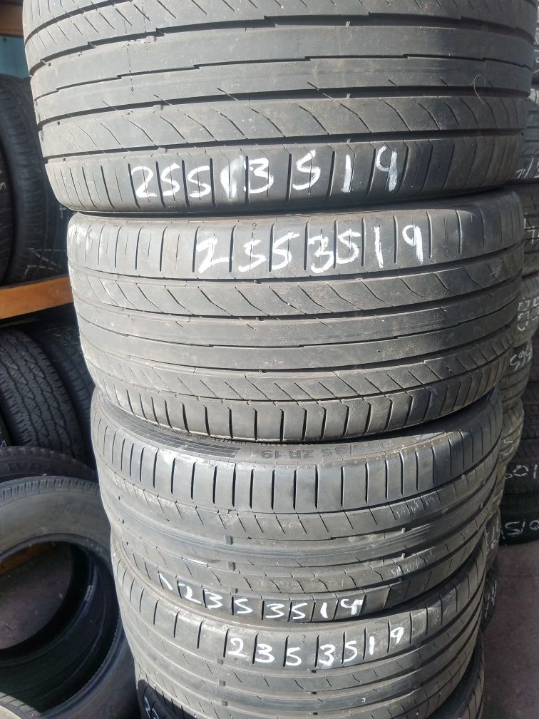 Continental tires back 255 3519 and front 235 35219