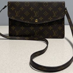 LOUIS VUITTON VINTAGE Double Rabat Monogram Shoulder Bag/Clutch
