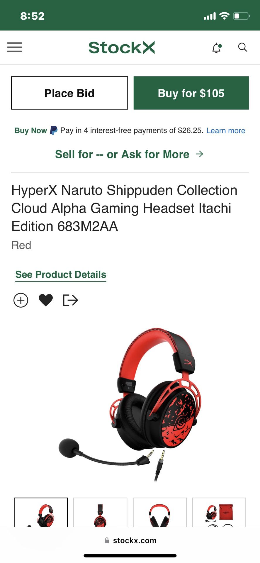 HyperX Cloud Alpha - Gaming Headset (Naruto)