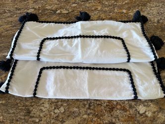 Pottery Barn Teen Chambray Tassel Set Of Two Shams