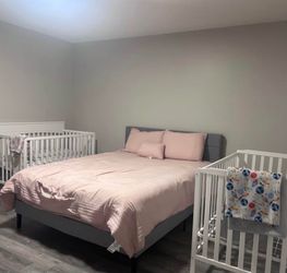 Queen size bed frame AND Mattress