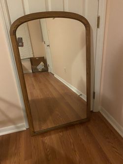 Mirror With Wood Trim