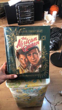 African Queen Limited Edition Box Set with VHS Tape, Screenplay, Movie Art, & Book by Katherine Hepburn 1951