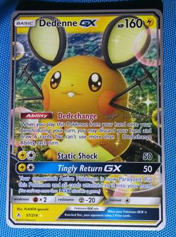 Dedenne GX 57/214 ULTRA RARE HOLO FOIL Unbroken Bonds CARD RARE