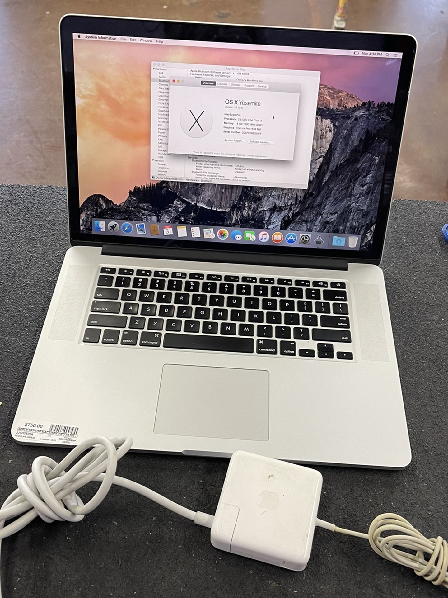 MacBook Pro 2015 OS X Yosemite