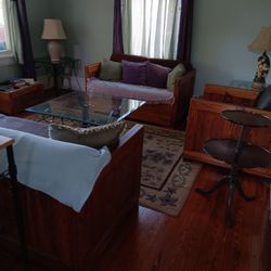 All Living Room  Set Cauch And Few TV Tables  Everthing Including  Free Free 