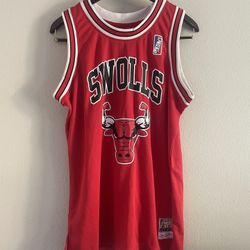 Bro Science Life Dom Merch Swools #45 Jersey Tank Chicago Bulls Jordan Pumpman Men’s Size Large 