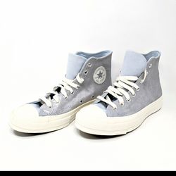Women’s converse ankle fit light blue sparkly sz 11