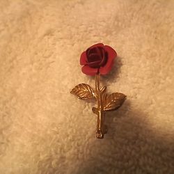 Vintage  Rose Broach / Pin