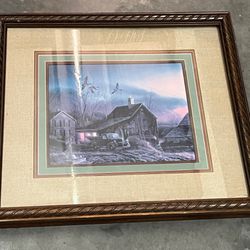 Farm House Wood Frame Picture