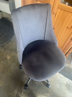 Gray Faux Velvet Office Chair World Market