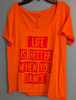 NWOT Arizona Jean Co Graphic Tee Life Is Better When You Dance