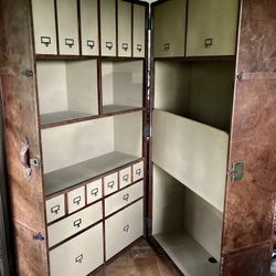 Restoration Hardware Cigar Leather Steamer Secretary