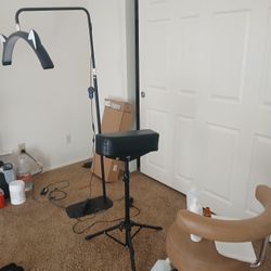 Tattoo Table, Arm Rest ,  And Chair For Sale. 