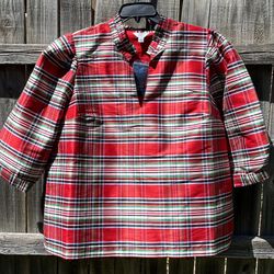 Crown & Ivy Red Plaid Blouse