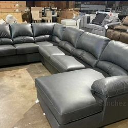 Aberton Gray Sectional Couch Same Day Delivery