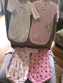 Carter's Zip Up Sleepbags 0-9 Mo. X 4