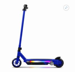 Jewtson Echo X electric scooter for children (ages 8 and up). This model features built-in, full-color LED lighting along the sides of the deck, which