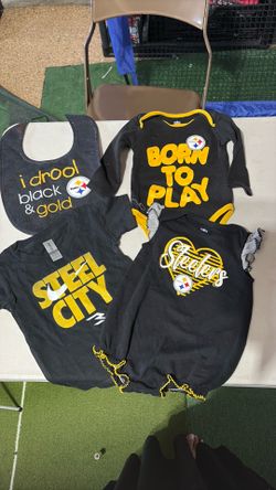 Steelers Baby! 6-9 month onsie set