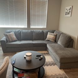 Gray Sectional- Minimal Use/Excellent Condition