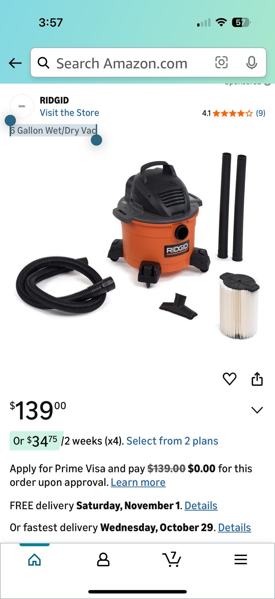 9 Gallon Wet/Dry Vac
